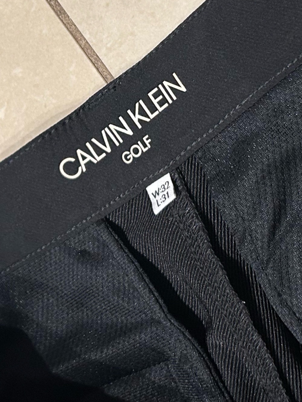 Calvin Klein Golf Genius Trousers Black Size 32W 31L 32/31 Men’s - Picture 4 of 6